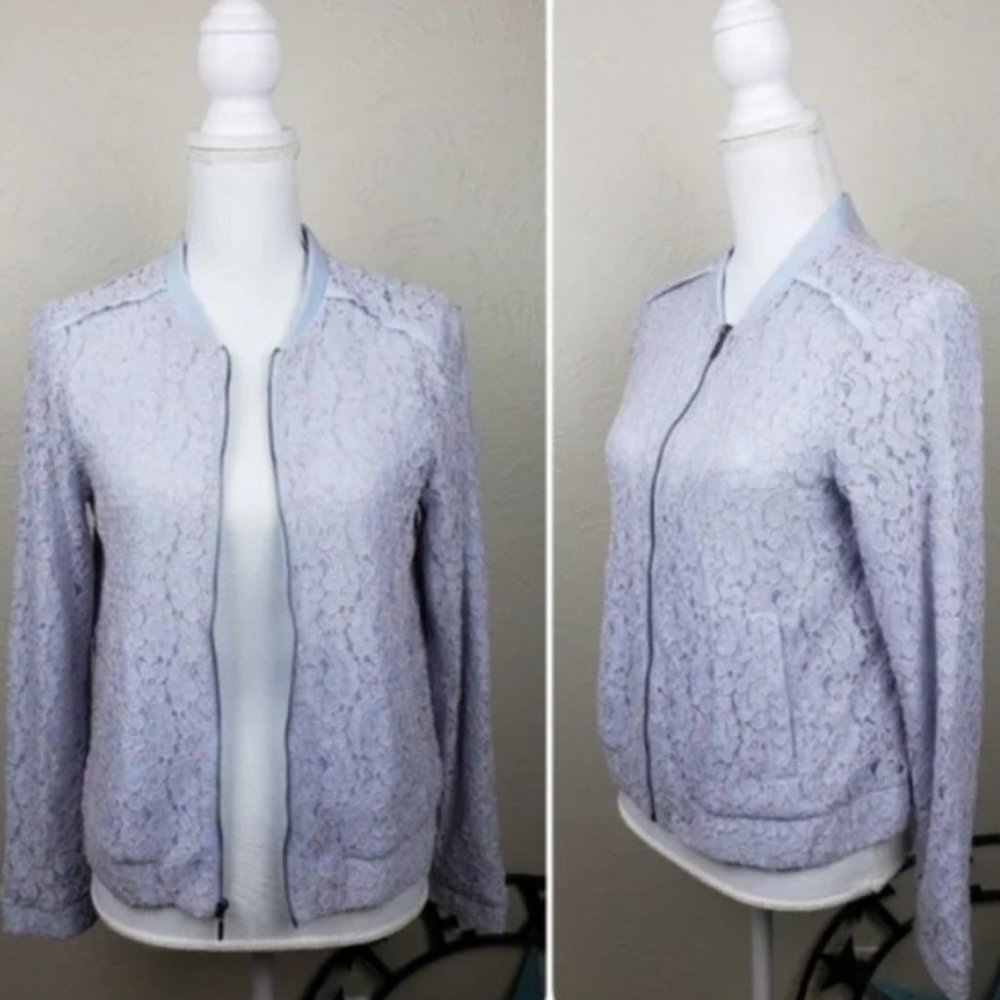 LC Lauren Conrad | Women's Bomber Jacket Lace Long Sleeve  Size 12